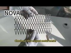 कैबिनेट के लिए क्रिम्प्ड स्टेनलेस स्टील 316 सजावटी वायर मेष