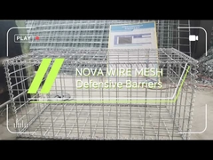 परिधि सुरक्षा के लिए सैन्य-ग्रेड जस्ती वेल्डेड मेष समर्थन दीवारें