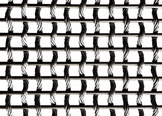स्टेनलेस स्टील 304 सजावटी वायर मेष बुना हुआ चिलमन धातु वास्तुकला
