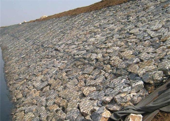 भारी जस्ता लेपित 2.0 मिमी वायर मेष गेबियन टोकरी मिट्टी का क्षरण संरक्षण