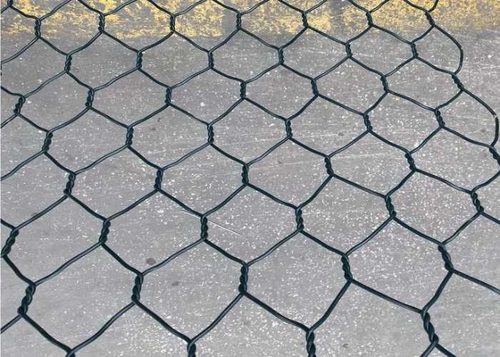 सिविल इंजीनियरिंग के लिए पीवीसी लेपित जस्ती गेबियन मेष हेक्सागोनल 60x80 मिमी