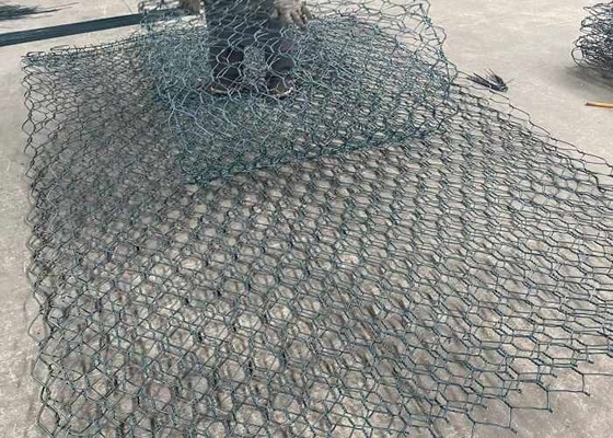 रिवर कोर्स प्रोटेक्शन के लिए गैलफैन हाई टेंशन 60x80mm 2.4mm गेबियन वायर मेश