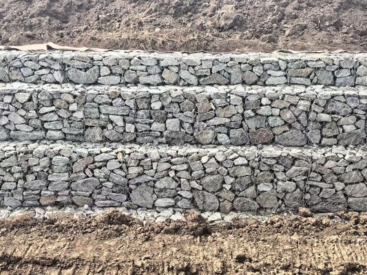 बाढ़ बैंक या गाइड बैंक वायर व्यास 2.0 मिमी-4.0 मिमी के साथ Gabion जाल