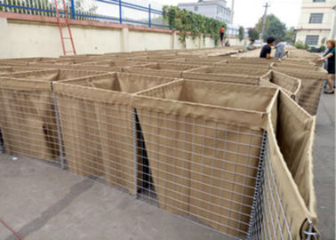 टिकाऊ वेल्डेड सैन्य रेत गेबियन बॉक्स दीवार रक्षात्मक बाधा रेत के साथ रक्षा के लिए